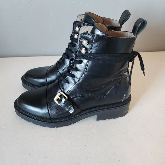 All Saints Combat Boots "LIKE NEW" - Picture 5 of 16